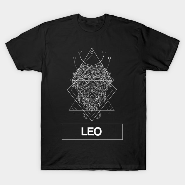 Leo Zodiac Constellation T-Shirt by FungibleDesign